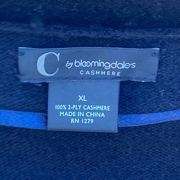 C by Bloomingdales 2-Ply Cashmere Open-Front Cardigan, XL, NWT - Picture 4 of 5